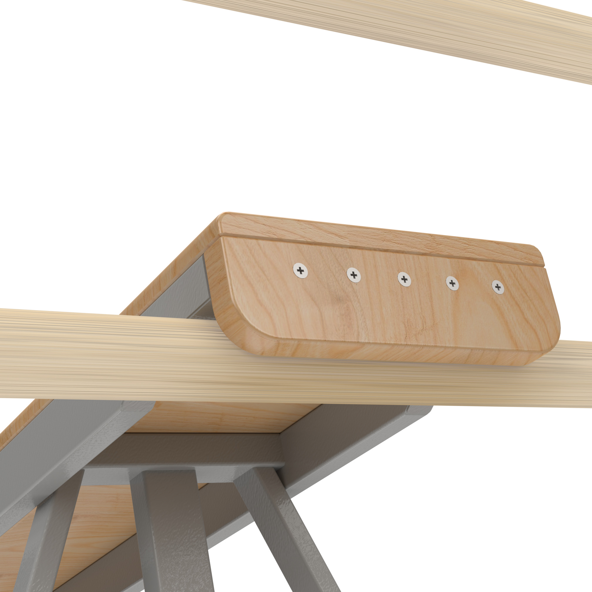 Gym bench, 360 cm, with balancing slat, 10 cm, Janssen-Fritsen, Essential