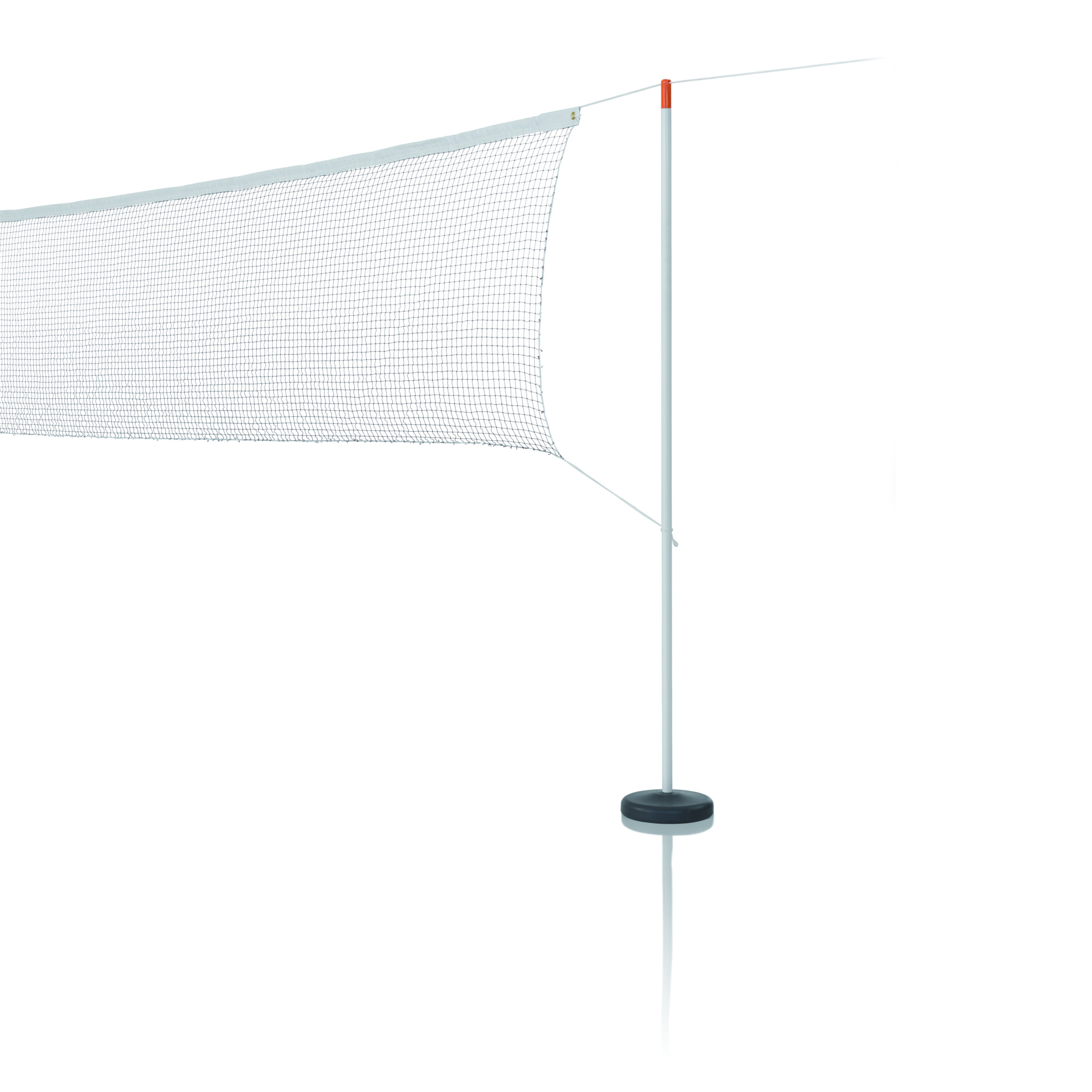 Base post with net support for badminton