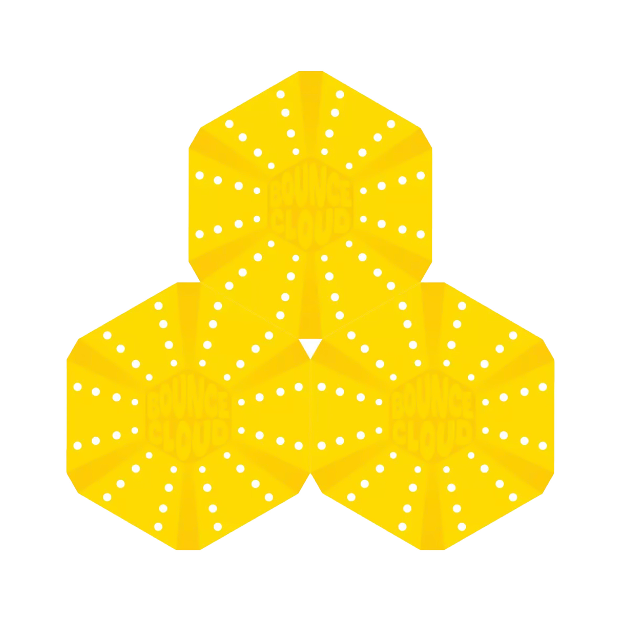 Set of 3 BounceClouds in the colour yellow