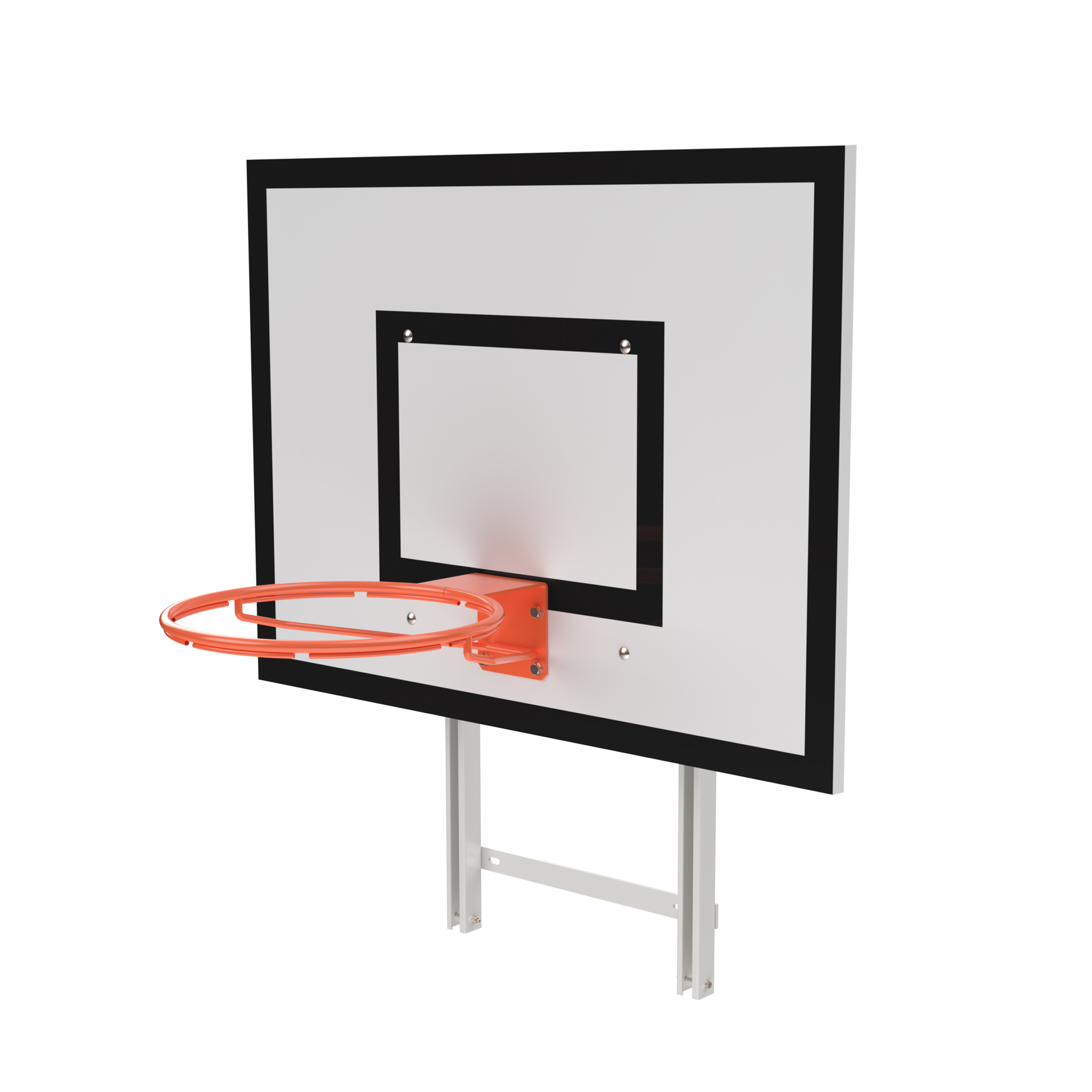 Wall mounted basketball goal