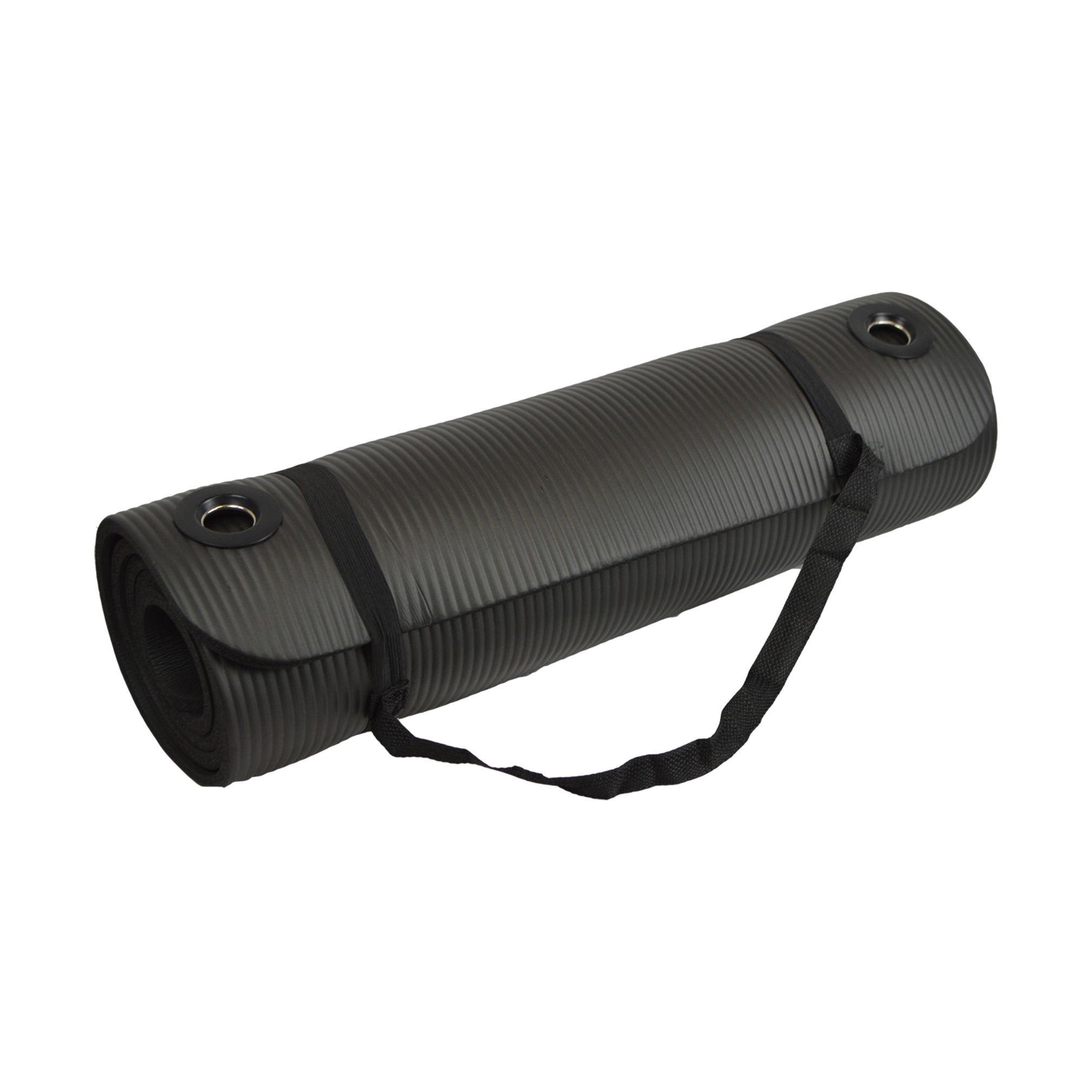 Yoga mat black 183 x 60 cm