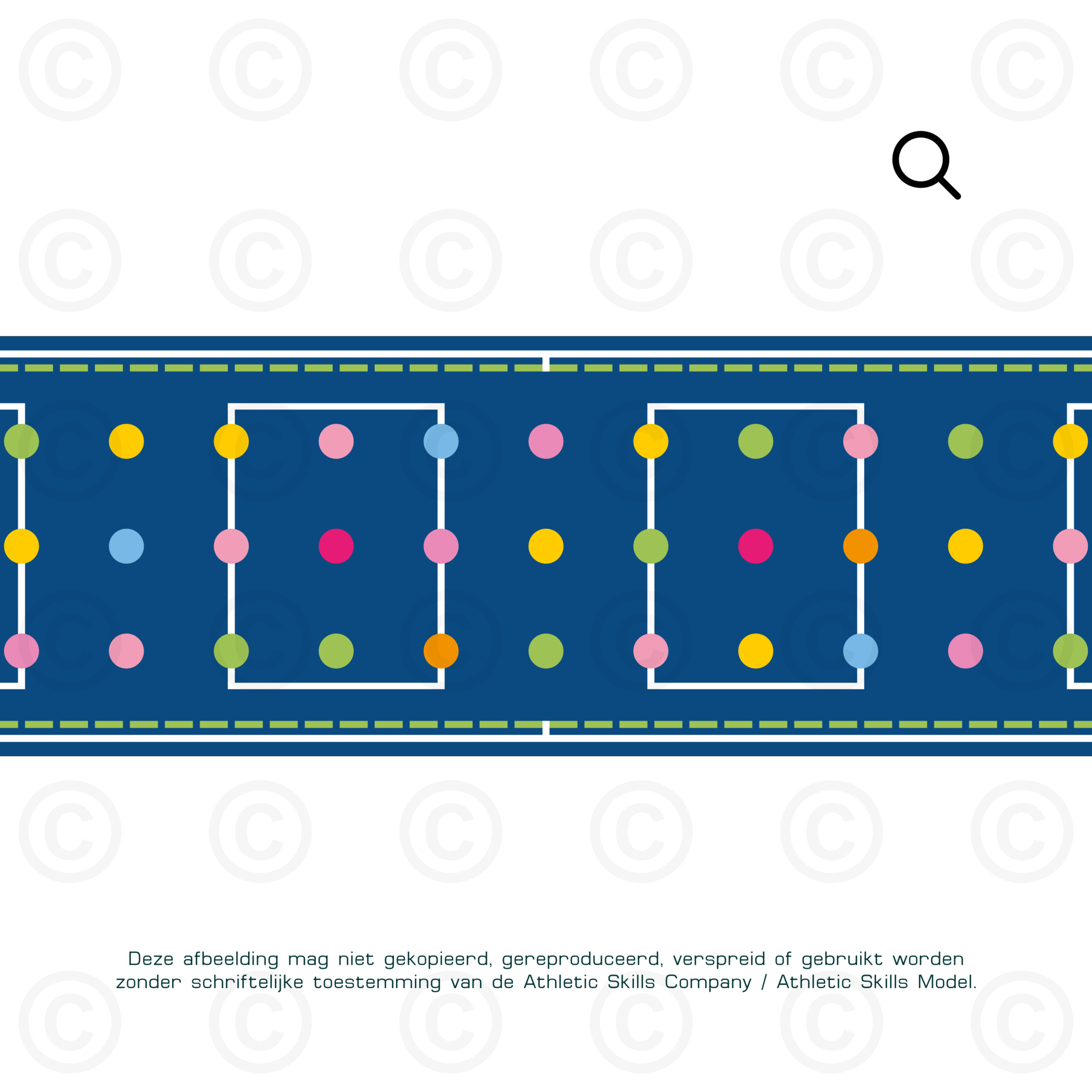 ASM Long Mat - Dots - 6m, sandwich padding