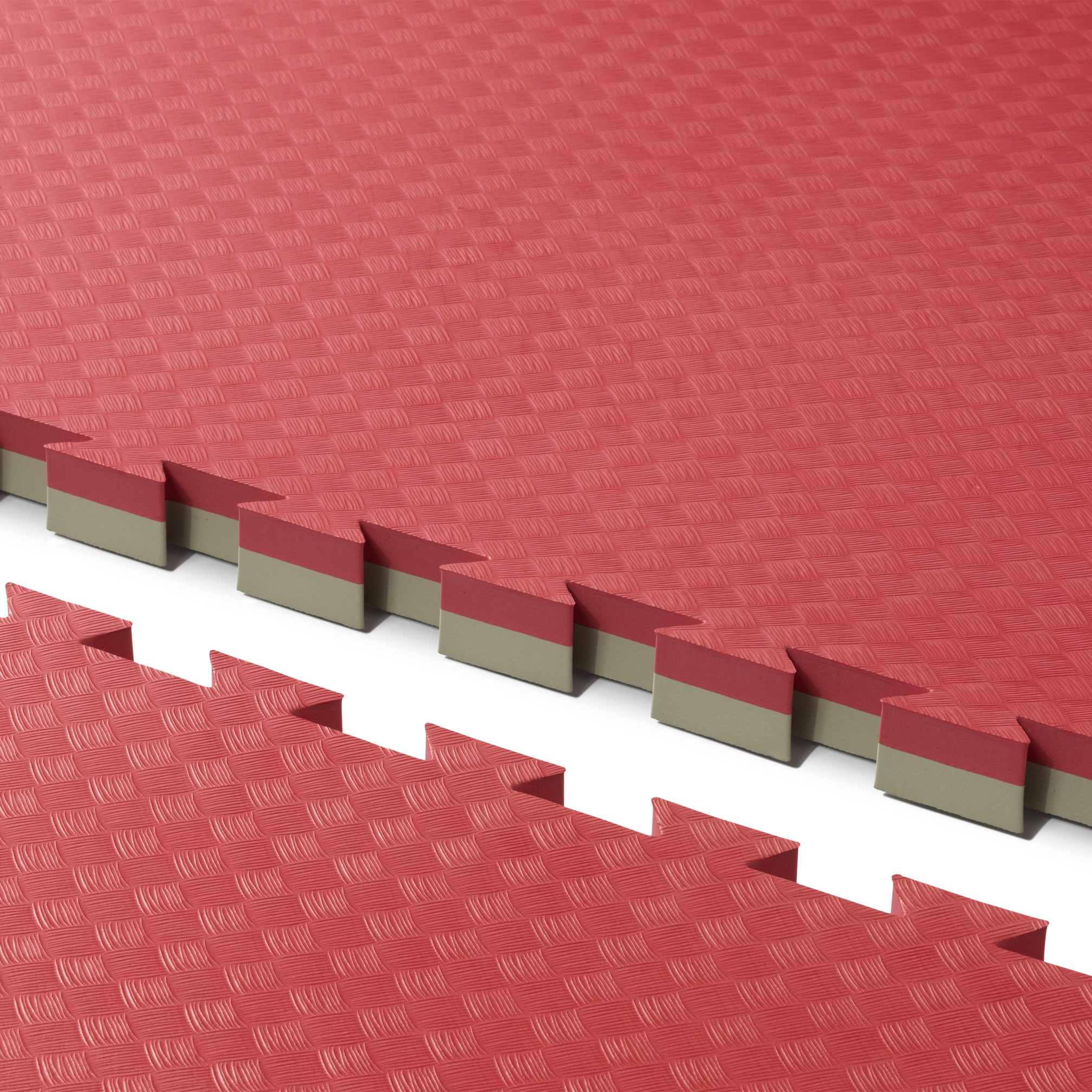 Puzzle mat judo red/green