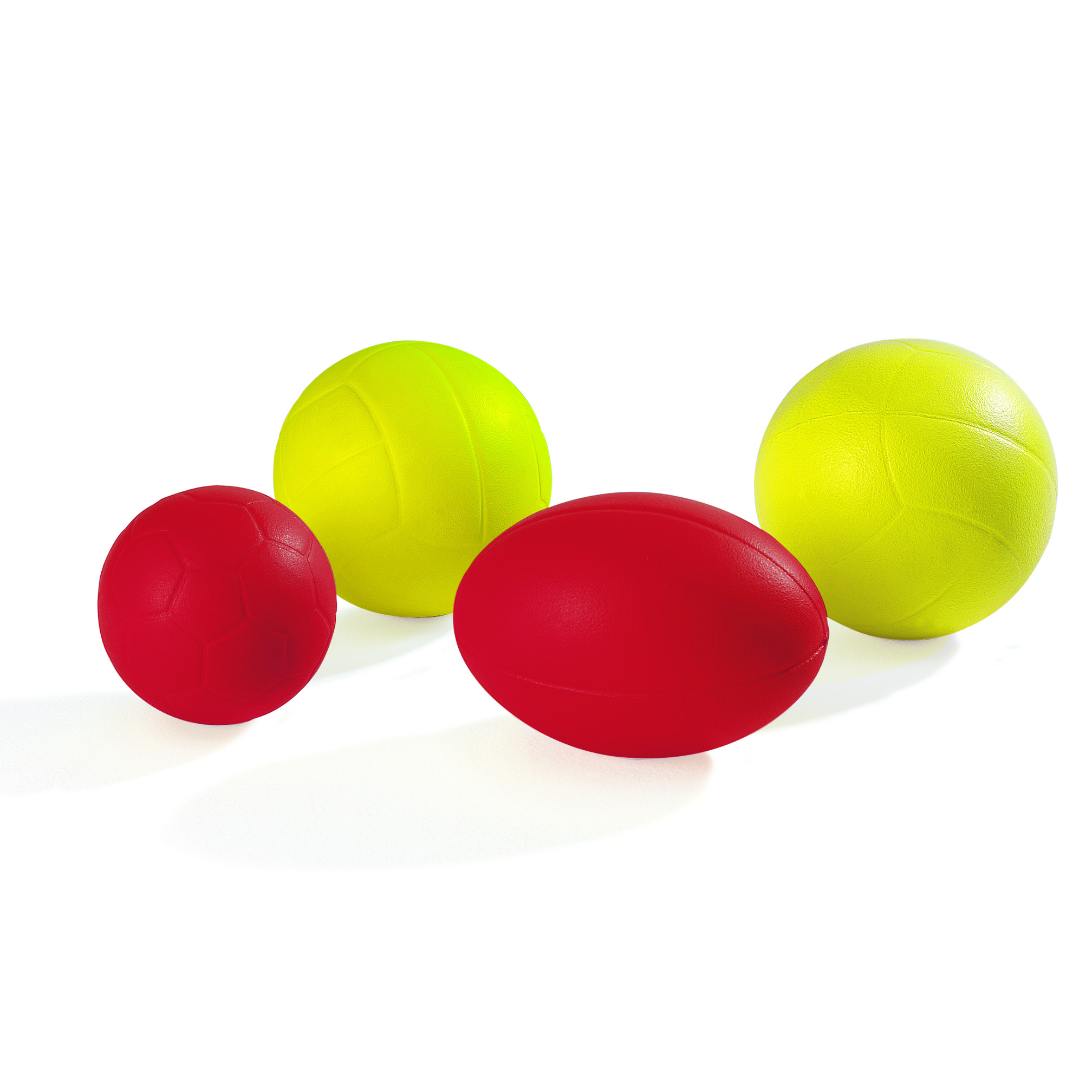 Rugby ball PU foam with skin, red